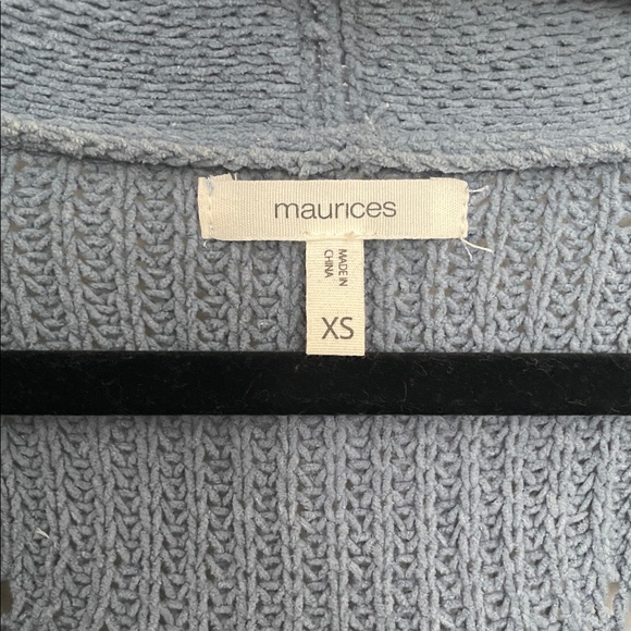 Maurices Blue Knit Open-Front Cardigan - Picture 2 of 3
